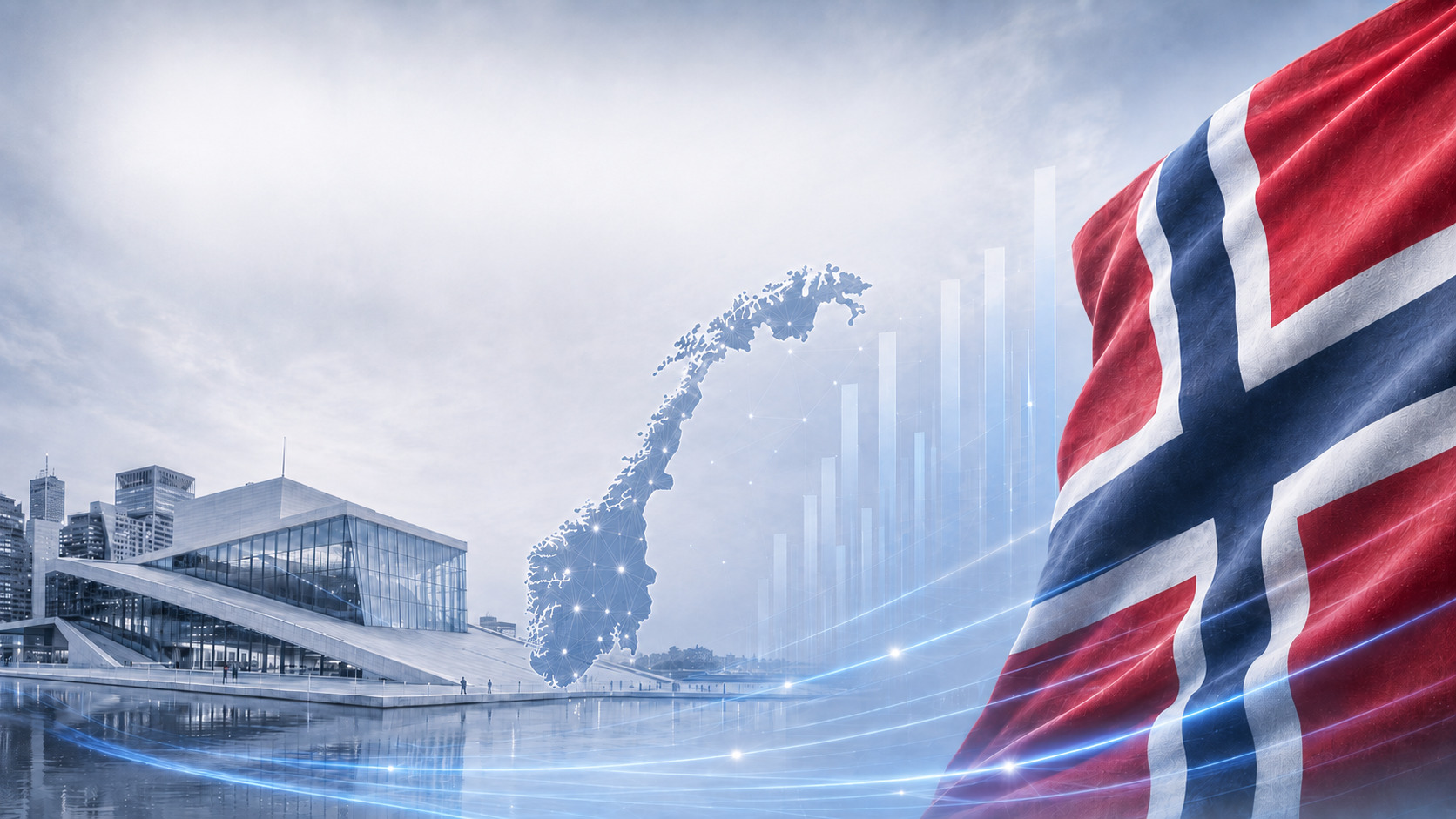 Norway flag and map in the context of debt collection and legal enforcement