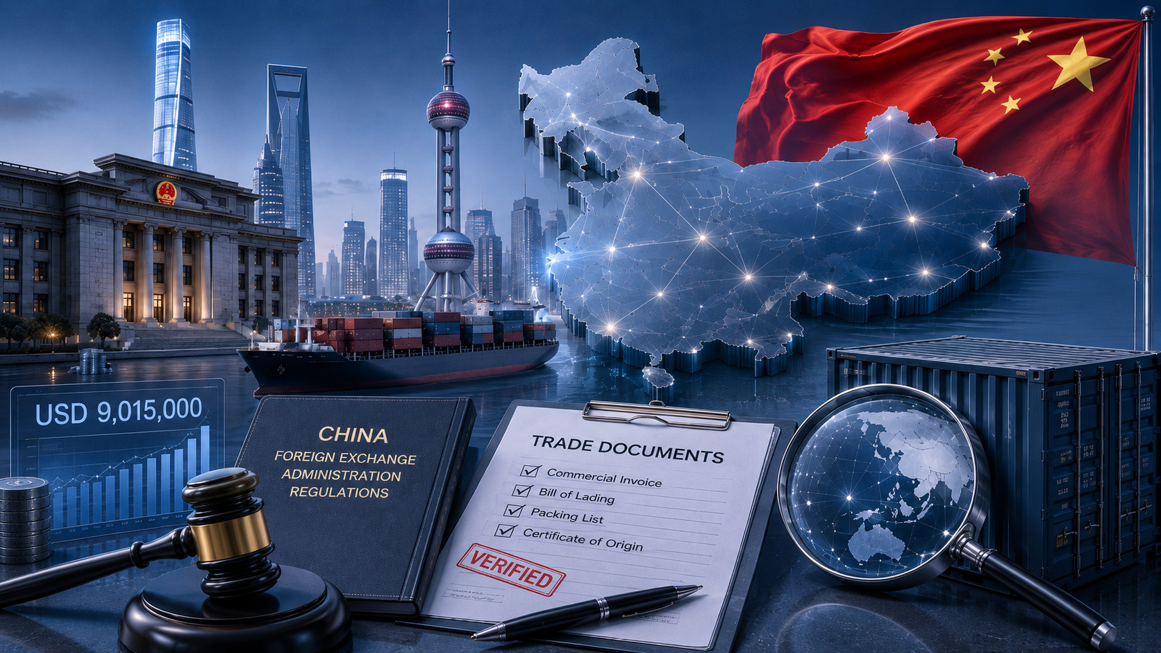Chinesische Handelsdokumente, Frachtsendung, Devisenvorschriften und rechtliche Durchsetzung in einem Fall der Geldüberweisung ins Ausland durch fiktiven Handel